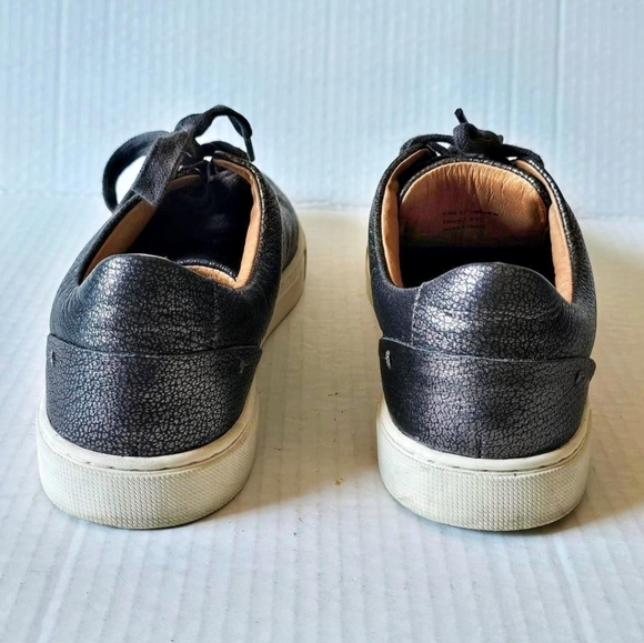 Frye Ivy Low Lace Sneakers Women’s Size 8.5 Pewter Leather Casual Comfort Shoes - Picture 4 of 11